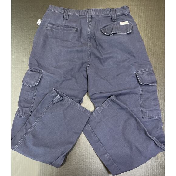 Tyndale FR Navy Cargo Pants Mens 32x29 Straight Flame-Resistant AR 12 CAT2 2112 - Picture 5 of 10